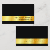 金ゴールドルックモダンプロフェッショナルエレガントテンプレート 名刺 (正面/裏面)