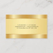金ゴールドルックモダンミニマルエレガントテンプレート 名刺 (裏面)
