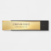 金ゴールドルックモダン洗練されたトレンディーテンプレート サインプレート (正面)