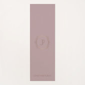 金ゴールドルックモノグラムのフィットネステンプレートトレンディー ヨガマット (正面)