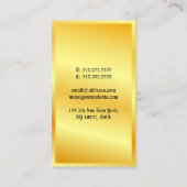 金ゴールドルックラシックク旧スタイル文字エレガントテンプレート 名刺 (裏面)