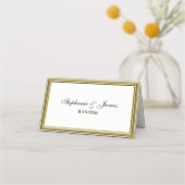 金ゴールドルックレイヤフレームエスコートカード プレイスカード (正面)