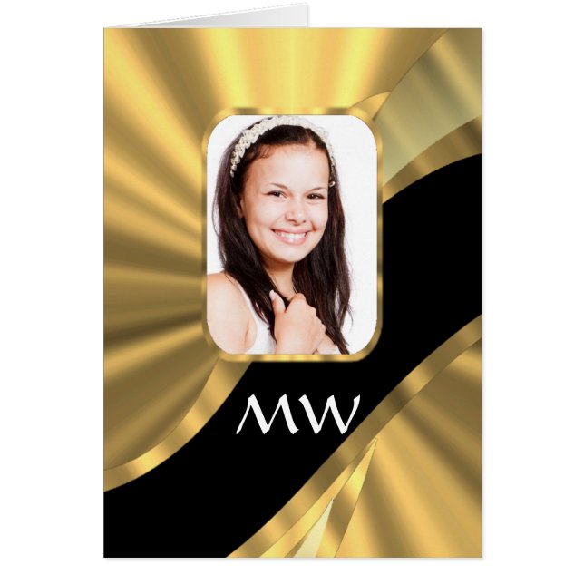 金ゴールドルック写真テンプレート (正面)