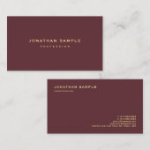 金ゴールドルック文字エレガントミニマルデザインラグジュアリー 名刺 (正面/裏面)