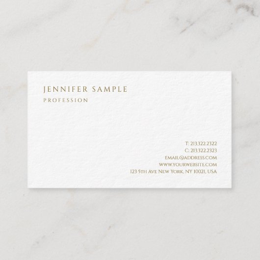 金ゴールドルック文字プレミアムウルトラシックラグジュアリーエリート 名刺 (裏面)