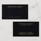 金ゴールドルック文字モダンミニマリストエレガントプレミアム 名刺 (正面/裏面)