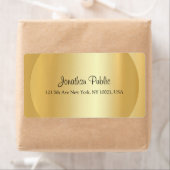 金ゴールドルック書道スクリプトテンプレート パーソナライズされた ラベル (インサイチュ)