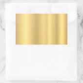 金ゴールドルック追加テキストエレガントテンプレート 長方形シール (バッグ)