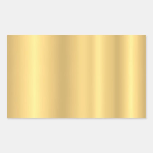金ゴールドルック追加テキストエレガントテンプレート 長方形シール (正面)