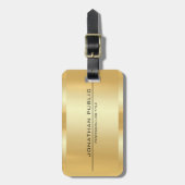 金ゴールドルッモダンクエレガントグラマーテンプレート傾向 ラゲッジタグ (正面縦)