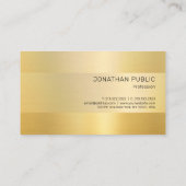 金ゴールドルッモダンクエレガントシンプルデザインテンプレート 名刺 (裏面)