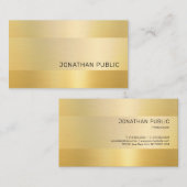 金ゴールドルッモダンクエレガントシンプルデザインテンプレート 名刺 (正面/裏面)