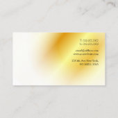金ゴールドルッモダンクエレガントミニマルテンプレート 名刺 (裏面)