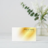 金ゴールドルッモダンクエレガントミニマルテンプレート 名刺 (スタンド正面)