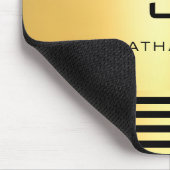 金ゴールドルッモダンクエレガントモノグラムの マウスパッド (コーナー)