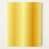 金ゴールドルッモダンクエレガントモノグラムカスタムテンプレート プランナー手帳 (裏面)