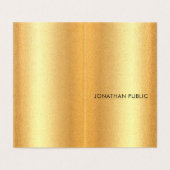金ゴールドルッモダンクシンプルデザインエレガントテンプレート 名刺 (外部フラット)