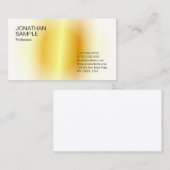 金ゴールドルッモダンクスタイリッシュシンプルデザイン 名刺 (正面/裏面)