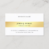 金ゴールドルッモダンクミニマルエレガントテンプレート 名刺 (正面)