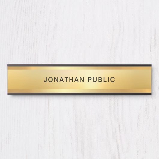 金ゴールドルッモダングラマラステンプレート人気がある サインプレート (正面)