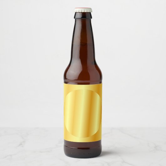 金ゴールドルッ空白のクテンプレートグラカスタムマーエレガント ビールラベル (正面)