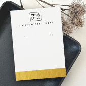 金ゴールドルッ縁どクカスタムのロゴイヤリングディスプレイカード