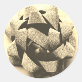 金ゴールドルプレゼントパーティーボウ ラウンドシール