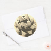 金ゴールドルプレゼントパーティーボウ ラウンドシール (封筒)