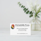 金ゴールドルースターエッグファーム農家ランチカントリー 名刺 (スタンド正面)