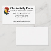 金ゴールドルースターエッグファーム農家ランチカントリー 名刺 (正面/裏面)