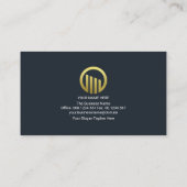 金ゴールドルーフウィンドウ建物ビルダ建築 名刺 (裏面)