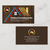 金ゴールドルーフオンティンバーウッドホームズ絵画デコレータ 名刺 (正面/裏面)