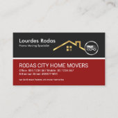 金ゴールドルーフ建物銀トラック移動 名刺 (正面)