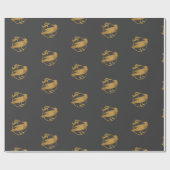 金ゴールドレイブン/クロウオングレー | ラッピングペーパー (フラット)