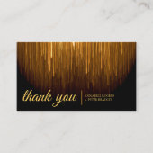 金ゴールドレインエレガント結婚サンキューカード エンクロージャーカード (正面)