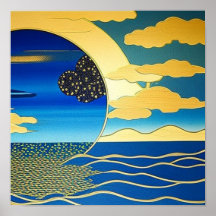 金ゴールドレインボーアットシーポスター