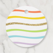 金ゴールドレインボーアートパーティー誕生日サンキュー フェイバータグ (裏面)