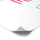 金ゴールドレインボーアートパーティー誕生日歓迎 ポスター (角)