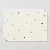 金ゴールドレインボーホ誕生日招待状と写真 招待状 (裏面)