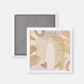 金ゴールドレインボーXOXOシェイプコラージマグネット マグネット (正面/裏面)