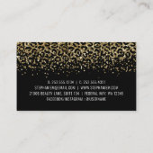 金ゴールドレオパードグリッター美しいサロン 名刺 (裏面)