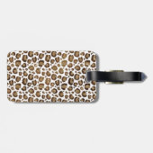 金ゴールドレオパードモノグラムのプリント荷物タグ ラゲッジタグ (裏面横)