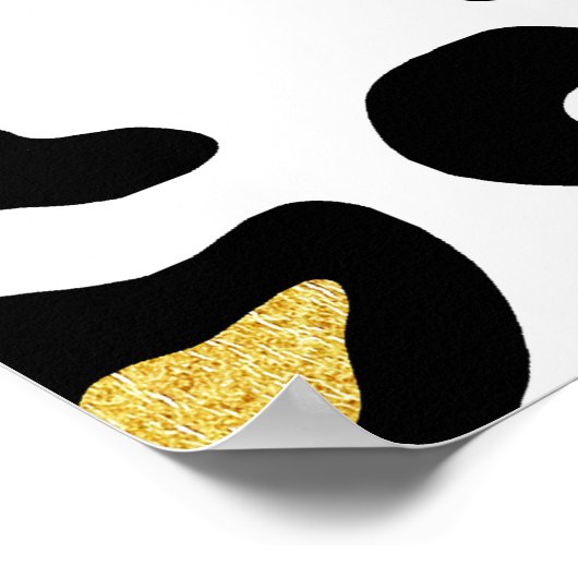 金ゴールドレオパード印刷、シームレスなパターン。 ポスター (角)