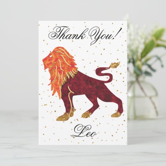 金ゴールドレオ1歳の誕生日とビッグフォトサンキュー サンキューカード (スタンド正面)