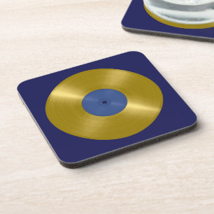 金ゴールドレコードアルバム コースター