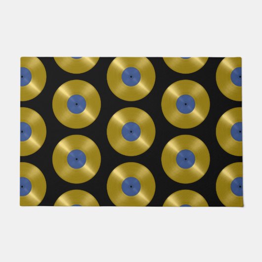 金ゴールドレコードアルバム ドアマット