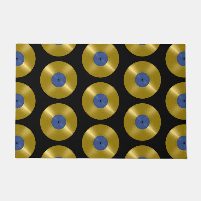 金ゴールドレコードアルバム ドアマット (正面)