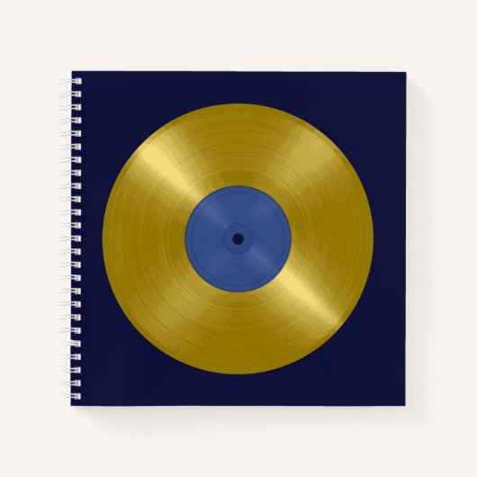 金ゴールドレコードアルバム ノートブック (正面)