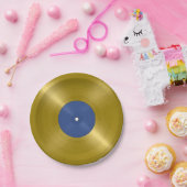 金ゴールドレコードアルバム ペーパープレート (パーティー)