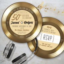 金ゴールドレコードレトロ音楽50th誕生日パーティー